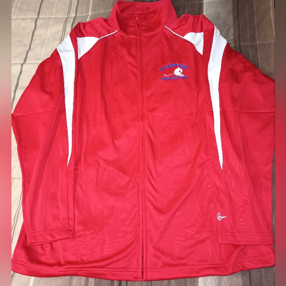 Men's Alleson‎ Red and White Athletic Jacket XL